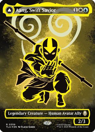 Aang, Swift Savior (Borderless) (Neon Ink Foil) - Avatar: The Last Airbender Foil