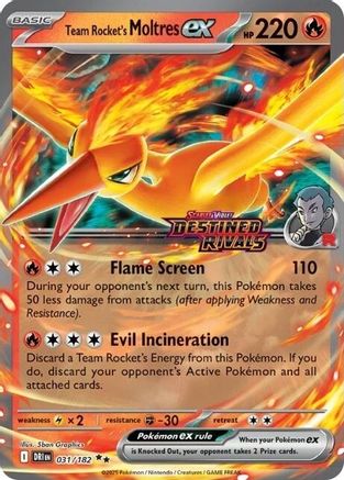 Team Rocket's Moltres ex (Destined Rivals Stamp) 031/182 [Miscellaneous Cards & Products]  - Holofoil