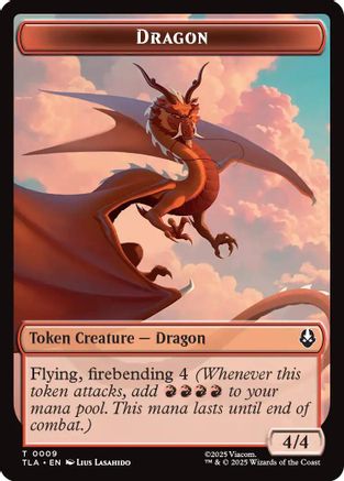 Dragon // Food (0019) Double-Sided Token [Avatar: The Last Airbender]