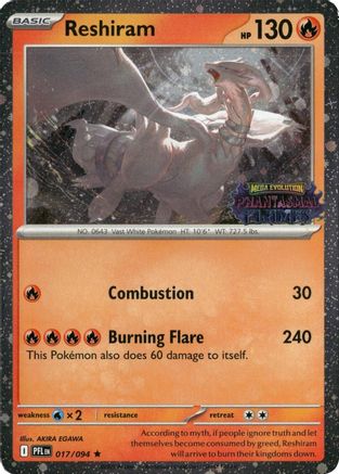 Reshiram (Phantasmal Flames Stamped) 017 [Miscellaneous Cards & Products]  - Holofoil