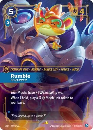 Rumble - Scrapper (Alternate Art) (089a/221) - Spiritforged Foil