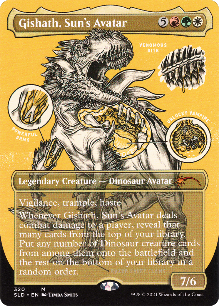 Gishath, Sun's Avatar (Borderless) [Secret Lair Drop]