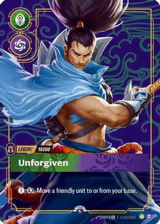 Yasuo - Unforgiven (Metal) (259/298) [Riftbound Organized Play Promotional Cards] Foil