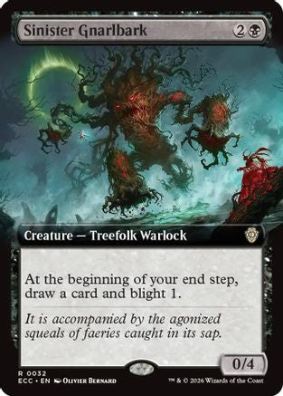 Sinister Gnarlbark (Extended Art) [Commander: Lorwyn Eclipsed]