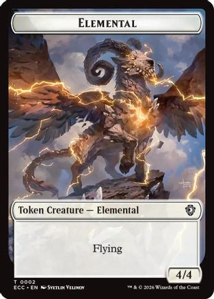 Elemental (0002) // Plant Double-Sided Token - Commander: Lorwyn Eclipsed