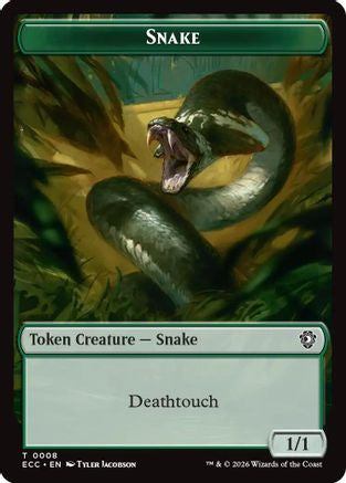 Snake // Scarecrow Double-Sided Token [Commander: Lorwyn Eclipsed]