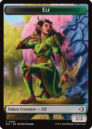 Elf // Treasure Double-Sided Token [Lorwyn Eclipsed]