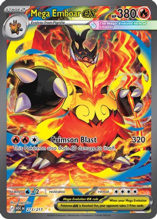 Mega Emboar ex - 273/217 [ME: Ascended Heroes] - Holofoil