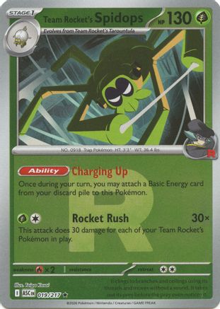Team Rocket's Spidops (019/217) (Team Rocket) [Mega Evolution: Ascended Heroes]