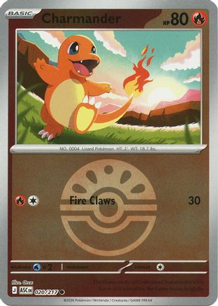 Charmander (Friend Ball) 020 [ME Ascended Heroes]  - Reverse Holofoil