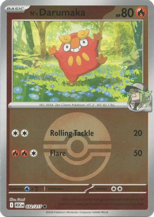 N's Darumaka (Poke Ball) 032 [ME Ascended Heroes]  - Reverse Holofoil