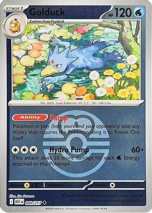 Golduck (Love Ball) 040 [ME Ascended Heroes]  - Reverse Holofoil