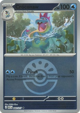 Croconaw (Friend Ball) 042 [ME Ascended Heroes]  - Reverse Holofoil