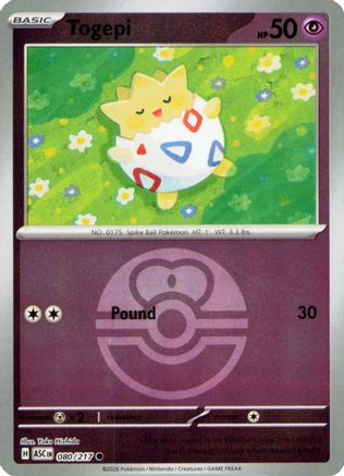 Togepi (Love Ball) 080 [ME Ascended Heroes]  - Reverse Holofoil