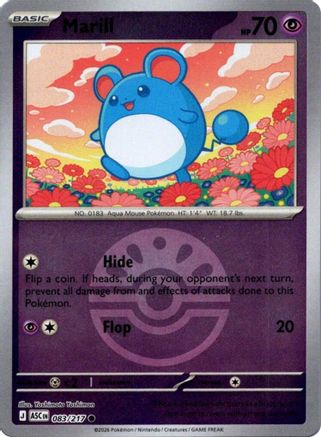 Marill (Friend Ball) 083/217 [ME Ascended Heroes]  - Reverse Holofoil