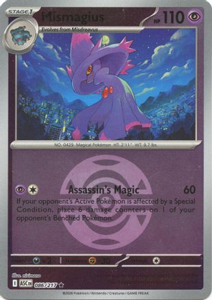 Mismagius (Dusk Ball) 086 [ME Ascended Heroes]  - Reverse Holofoil