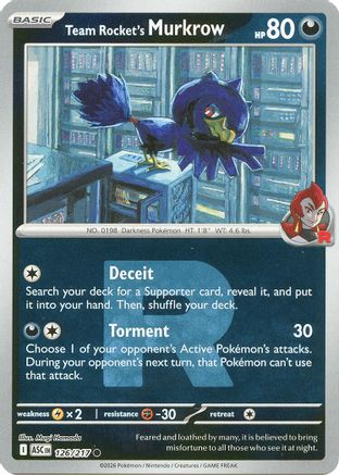 Team Rocket's Murkrow (126/217) (Team Rocket) [Mega Evolution: Ascended Heroes]