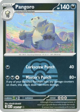 Pangoro (Love Ball) 140 [ME Ascended Heroes]  - Reverse Holofoil