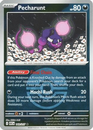 Pecharunt (Poke Ball) 143 [ME Ascended Heroes]  - Reverse Holofoil
