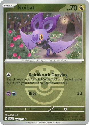 Noibat (Friend Ball) 156 [ME Ascended Heroes]  - Reverse Holofoil