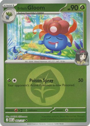 Erika's Gloom (Energy Symbol Pattern) 002 [ME Ascended Heroes]  - Reverse Holofoil