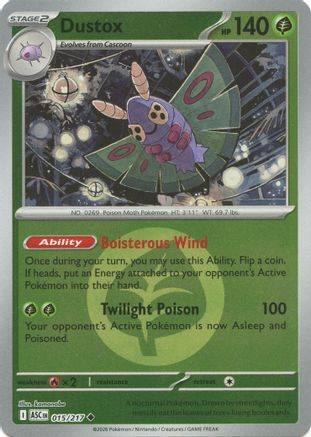 Dustox (Energy Symbol Pattern) 015/217 [ME Ascended Heroes]  - Reverse Holofoil
