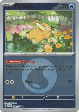 Psyduck (Energy Symbol Pattern) 039/217 [ME Ascended Heroes]  - Reverse Holofoil