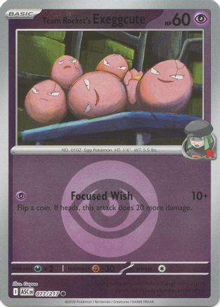 Team Rocket's Exeggcute (Energy Symbol Pattern) 077 [ME Ascended Heroes]  - Reverse Holofoil