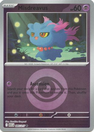 Misdreavus (Energy Symbol Pattern) 085/217 [ME Ascended Heroes]  - Reverse Holofoil