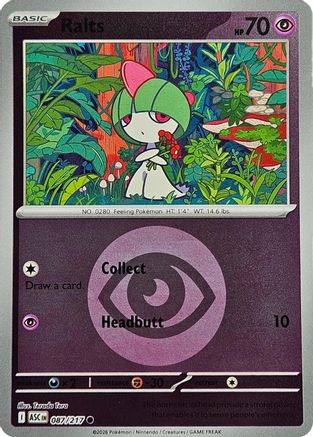 Ralts (Energy Symbol Pattern) 087 [ME Ascended Heroes]  - Reverse Holofoil