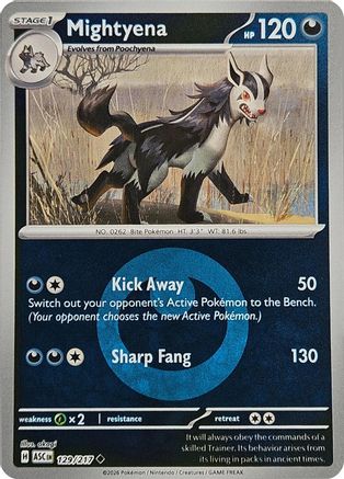 Mightyena (Energy Symbol Pattern) 129/217 [ME Ascended Heroes]  - Reverse Holofoil