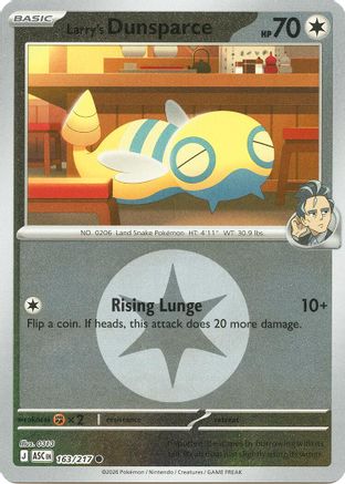 Larry's Dunsparce (Energy Symbol Pattern) 163 [ME Ascended Heroes]  - Reverse Holofoil