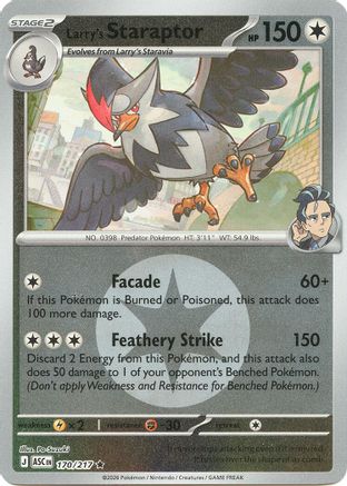 Larry's Staraptor (Energy Symbol Pattern) 170/217 [ME Ascended Heroes]  - Reverse Holofoil