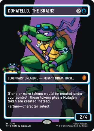 Donatello, the Brains (0085) (Borderless) (Surge Foil) [Teenage Mutant Ninja Turtles Commander]