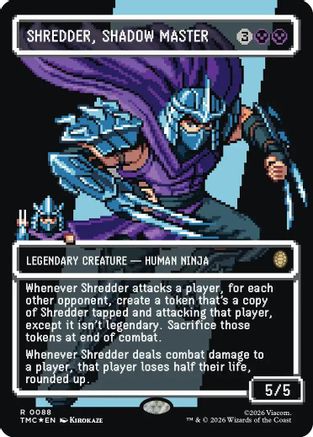 Shredder, Shadow Master (Borderless) (Surge Foil) [Teenage Mutant Ninja Turtles Commander]