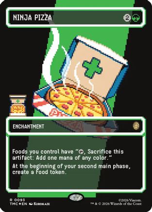 Ninja Pizza (Borderless) (Surge Foil) [Teenage Mutant Ninja Turtles Commander]