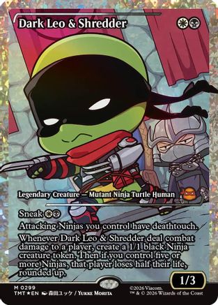 Dark Leo & Shredder (Showcase) (Fracture Foil) [Teenage Mutant Ninja Turtles] Foil