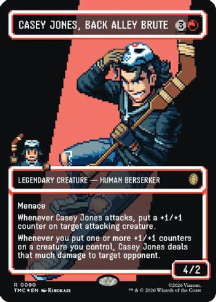 Casey Jones, Back Alley Brute (Borderless) (Surge Foil) [Commander: Teenage Mutant Ninja Turtles] Foil
