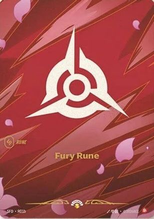 Fury Rune (R01b) (Spiritforged) [Riftbound Organized Play Promotional Cards] Foil
