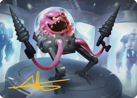 Krang, Master Mind Art Card (4/54) (Gold-Stamped Signature) [Teenage Mutant Ninja Turtles Art Series]