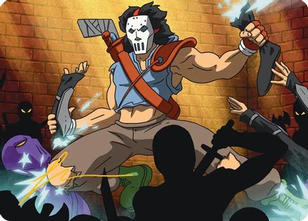 Casey Jones, Vigilante Art Card (Gold-Stamped Signature) - Art Series: Teenage Mutant Ninja Turtles