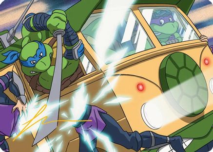 Don & Leo, Problem Solvers Art Card (Gold-Stamped Signature) [Art Series: Teenage Mutant Ninja Turtles]