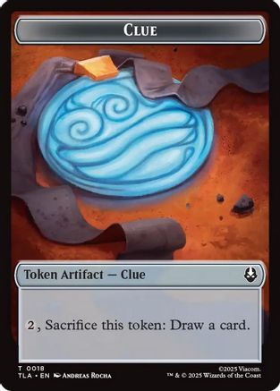 Clue (0018) // Food (0021) Double-Sided Tokens [Avatar: The Last Airbender]