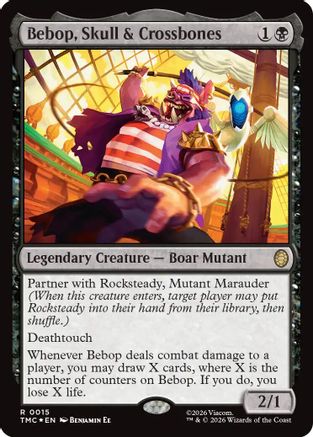 Bebop, Skull & Crossbones (Surge Foil) - Commander: Teenage Mutant Ninja Turtles Foil