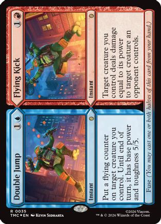 Double Jump // Flying Kick (Surge Foil) [Commander: Teenage Mutant Ninja Turtles] Foil