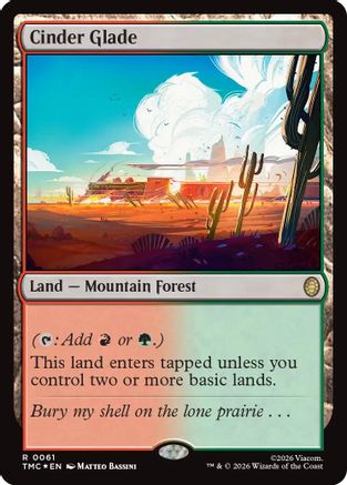 Cinder Glade (Surge Foil) [Commander: Teenage Mutant Ninja Turtles] Foil