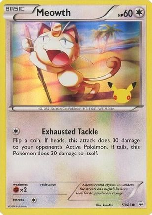 Meowth (20th Anniversary) 053/83 [Miscellaneous Cards & Products]  - Holofoil