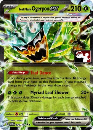 Teal Mask Ogerpon ex (Prize Pack Series 7) 025/167 [Prize Pack Series Cards]  - Holofoil