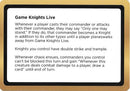 Game Knights Live (Black Lotus Unknown Planechase) [Oversize Cards]