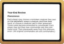 Year-End Review (Black Lotus Unknown Planechase) [Oversize Cards]